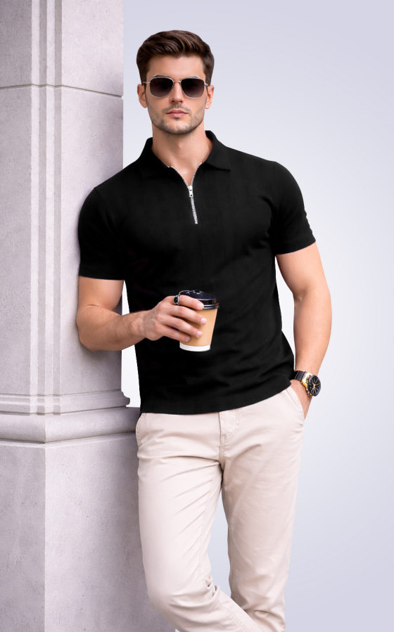 Mens Black Polo t-shirt