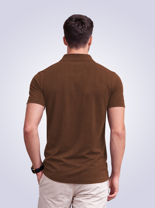 Mens Brown Polo t-shirt